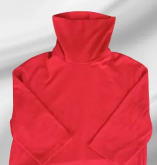 zara jersey cuello alto rojo para mujer