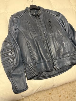 Chaqueta de cuero estilo moto , nueva