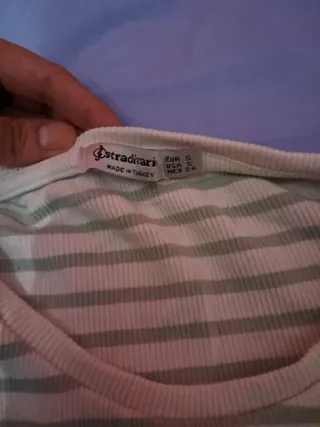 Camiseta de manga 3/4 a rayas