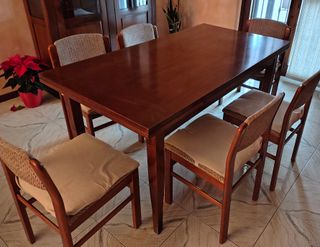 Tavolo allungabile legno massello noce (160-240cm)