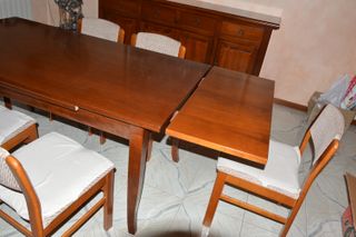 Tavolo allungabile legno massello noce (160-240cm)