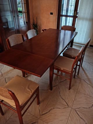 Tavolo allungabile legno massello noce (160-240cm)