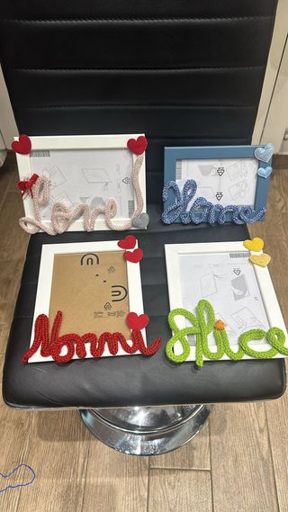 Cornici in tricotin fatte a mano