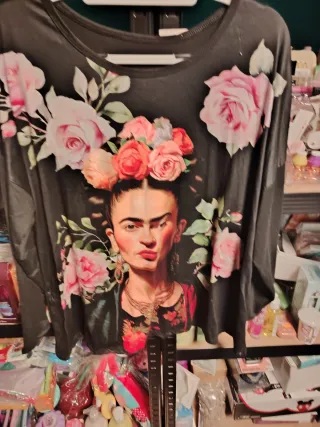 Abrigo rosa/morado de pelo sintético