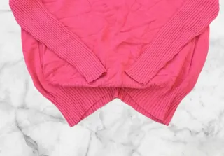 Jersey cuello alto rosa oscuro para mujer