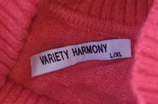 Jersey cuello alto rosa oscuro para mujer