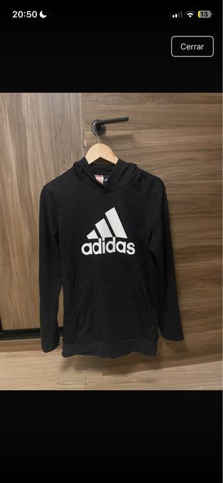 Sudadera Adidas con capucha negra