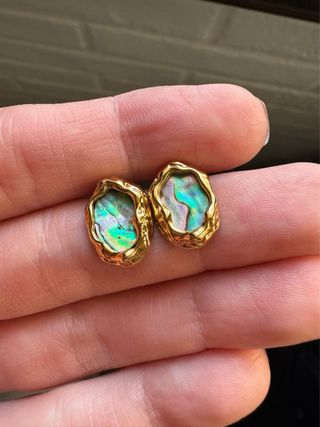 Orecchini placcati oro 18K con Abalone