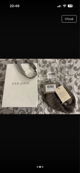 Berretto uomo Dan Jhon uomo tg. unica tortora