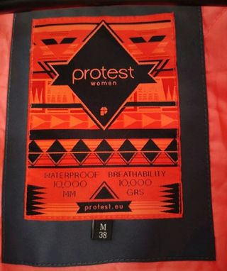 Chaqueta Protest Nieve Esquí Rosa Gris Talla M