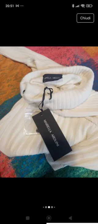 Maglia Mariella Arduini bianca collo alto S