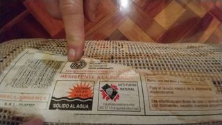 Alfombra de lana beige y azul sin estrenar