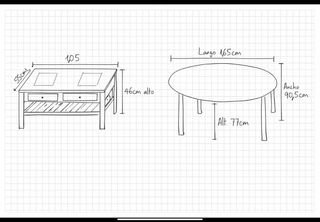 Mesa de comedor madera con 6 sillas