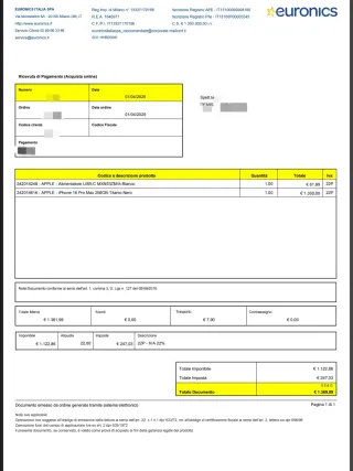iPhone 16 Pro Max 256GB Nero Titanio