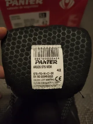 Zapato Seguridad Panter Argos S7S Talla 42