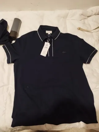 Camiseta Lacoste Azul Original
