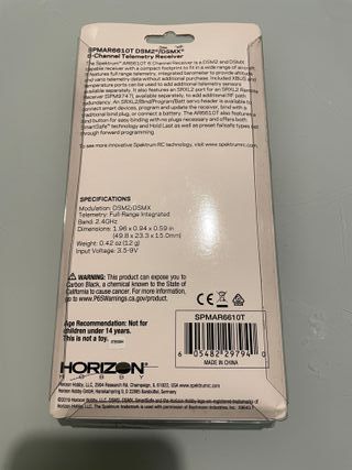 SPEKTRUM-RECEPTOR 6 CANALES TELEMETRÍA SPMAR6610T
