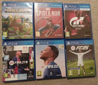 Lote 6 Juegos PS4: Minecraft, FIFA, Gran Turismo