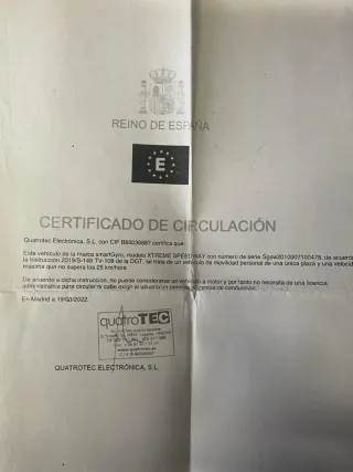 Patinete Speedway DGT Certificado