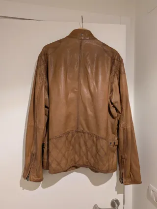 Cazadora napa marrón Massimo Dutti