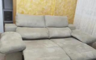 Sillón relax beige de ante