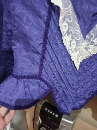 Corpiño Fallera Morado y Blanco