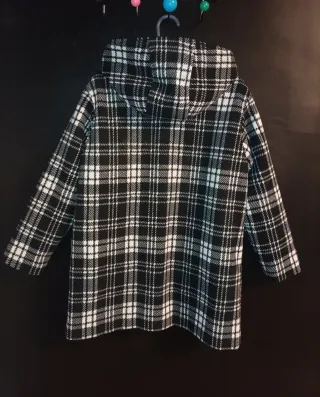 Abrigo cuadros Mango