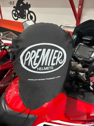 Casco Moto Premier Negro y Blanco