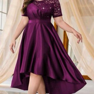 Vestido color vino lentejuelas y satén