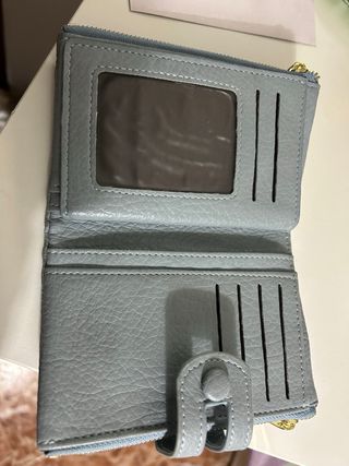 Monedero azul grisáceo