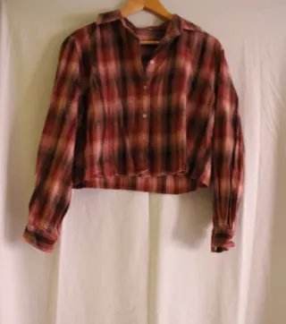 Camisa cuadros tonos rosas