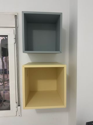 Juego de 2 cubos baldas decorativos