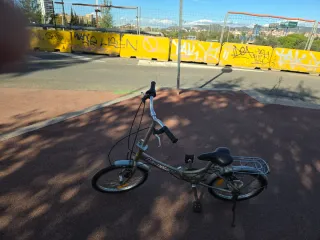 Bicicleta plegable Boomerang plateada