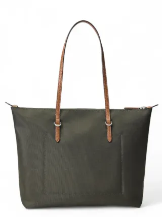 Bolso Tote Ralph Lauren Keaton Mediano Nylon Verde