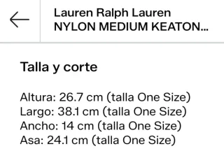 Bolso Tote Ralph Lauren Keaton Mediano Nylon Verde