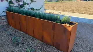 Jardinera acero corten vidaXL 360x40x80 cm