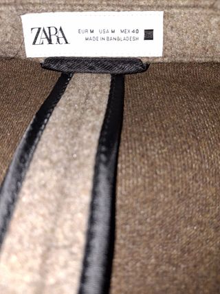 Abrigo Zara Beige Talla M
