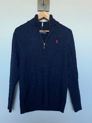 Jersey Polo Ralph Lauren Azul Cable Knit