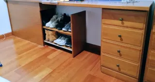 Cama nido con escritorio y cajonera