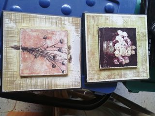 Coppia quadretti decorativi 17x17