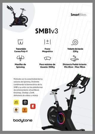 Bicicleta Estática Smart Bike Bodytone SMB1 V3