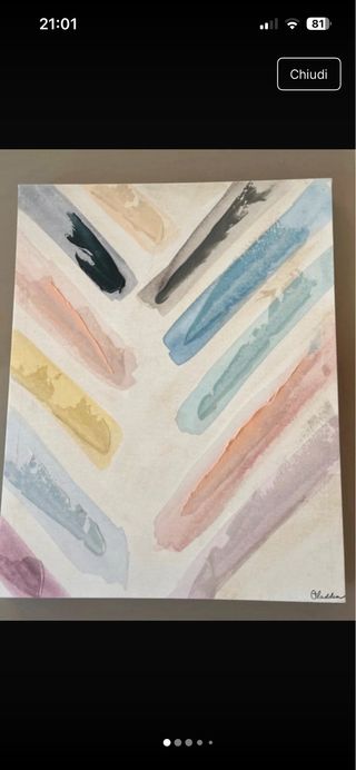 Quadro astratto dipinto a mano