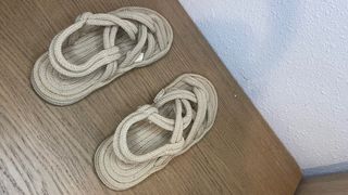 Sandalias de cuerda beige