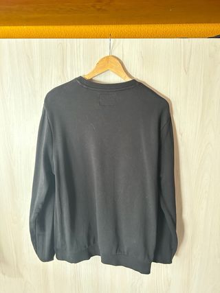 Sudadera Guess Negra Triángulo Logo