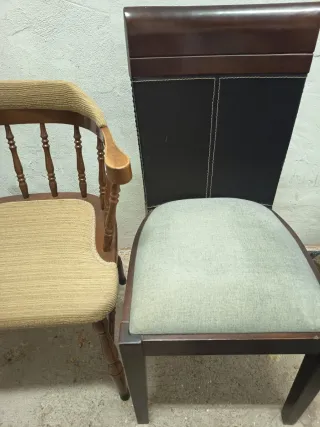 Sillas estilo Windsor (madera y tela)