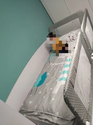 Barrera Cama Interbaby 90cm Estrella Gris