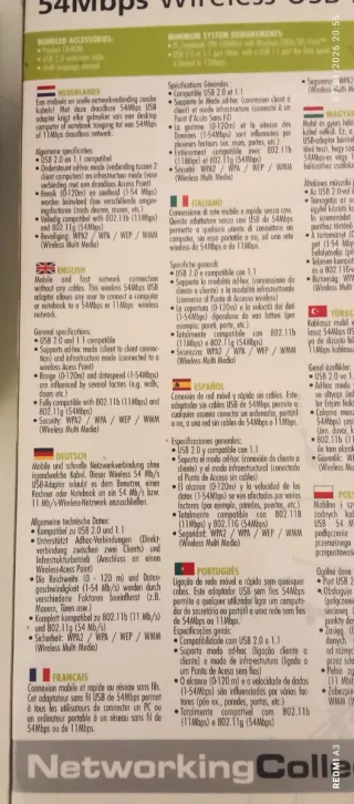 Adaptador USB Wifi 54Mbps Conceptronic