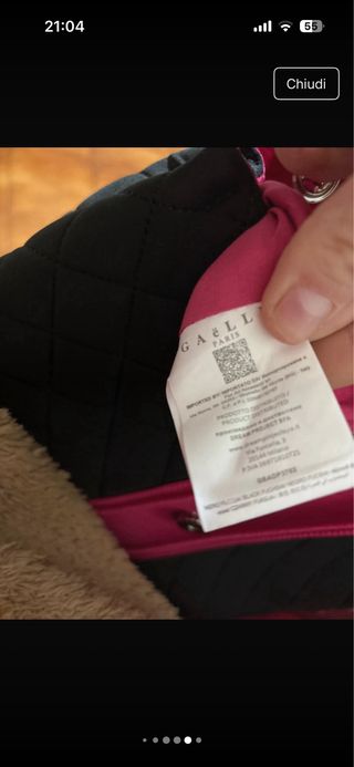 Borsa Gaëlle nera con dettagli fucsia