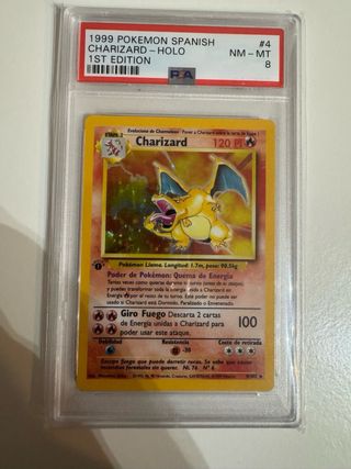 Charizard Holo 1ª Edición Español PSA 8