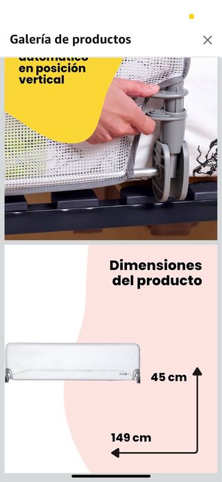 Barrera Seguridad Cama Infantil Safety 1st